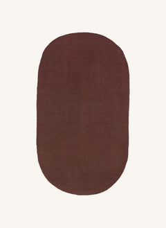 Muskhane - Oval Felt Rug | Mahogany