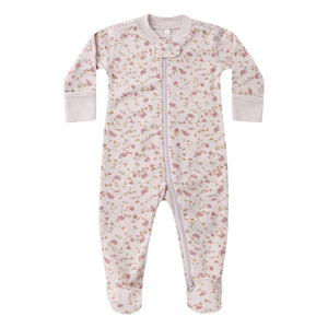 Quincy Mae - Organic Cotton Floral Romper | Lavender