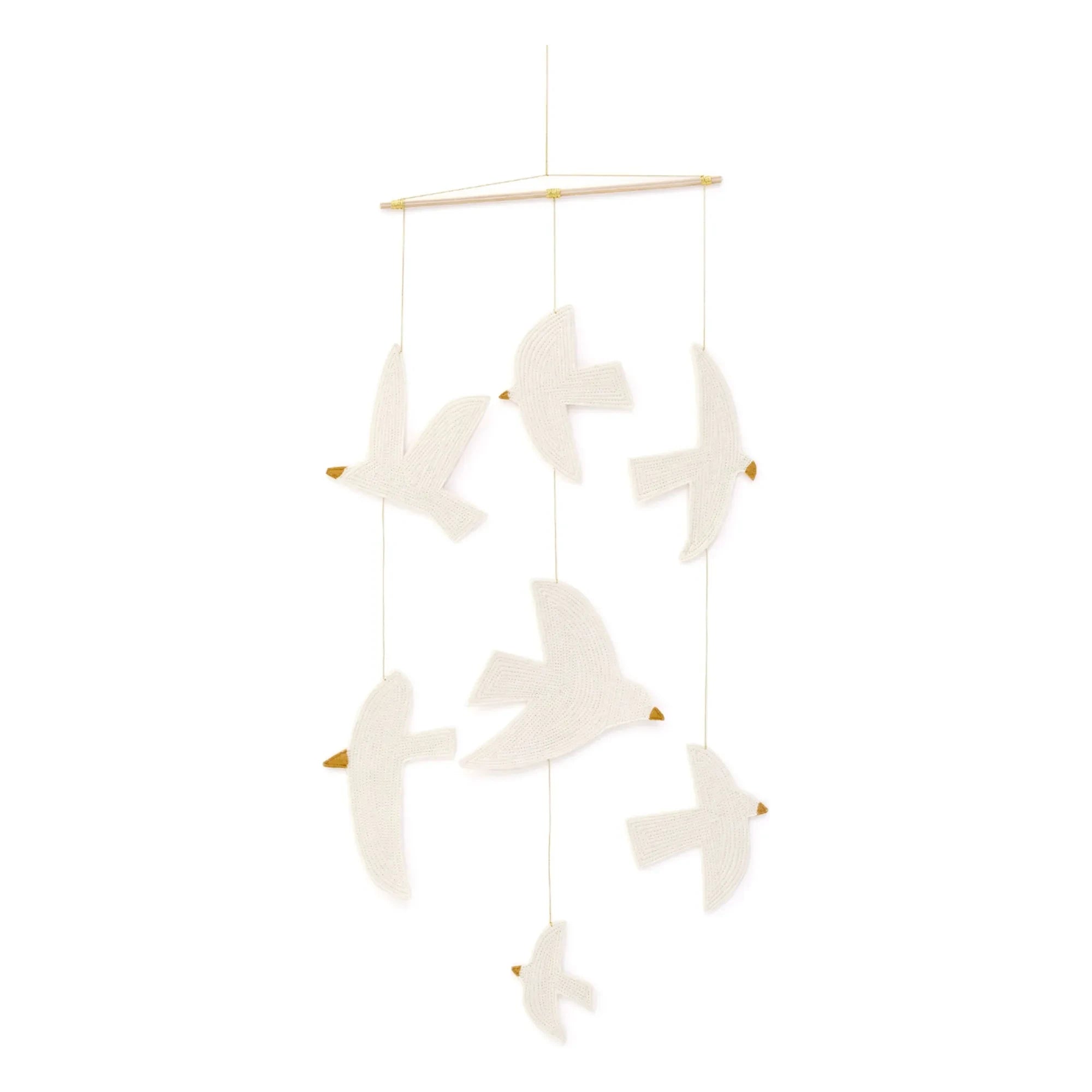 Muskhane - Birdy Felt Mobile | Ecru