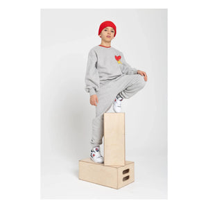 Hundred Pieces - SHOBU bisiklet yaka sweatshirt | Gri melanj