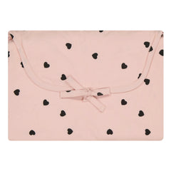Rose in April - Charly Changing Mat with Black Hearts | Pale Pink