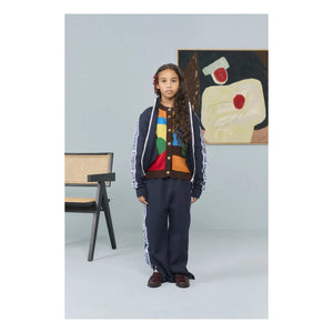 The Animals Observatory - Zebra Zip Sweat | Navy