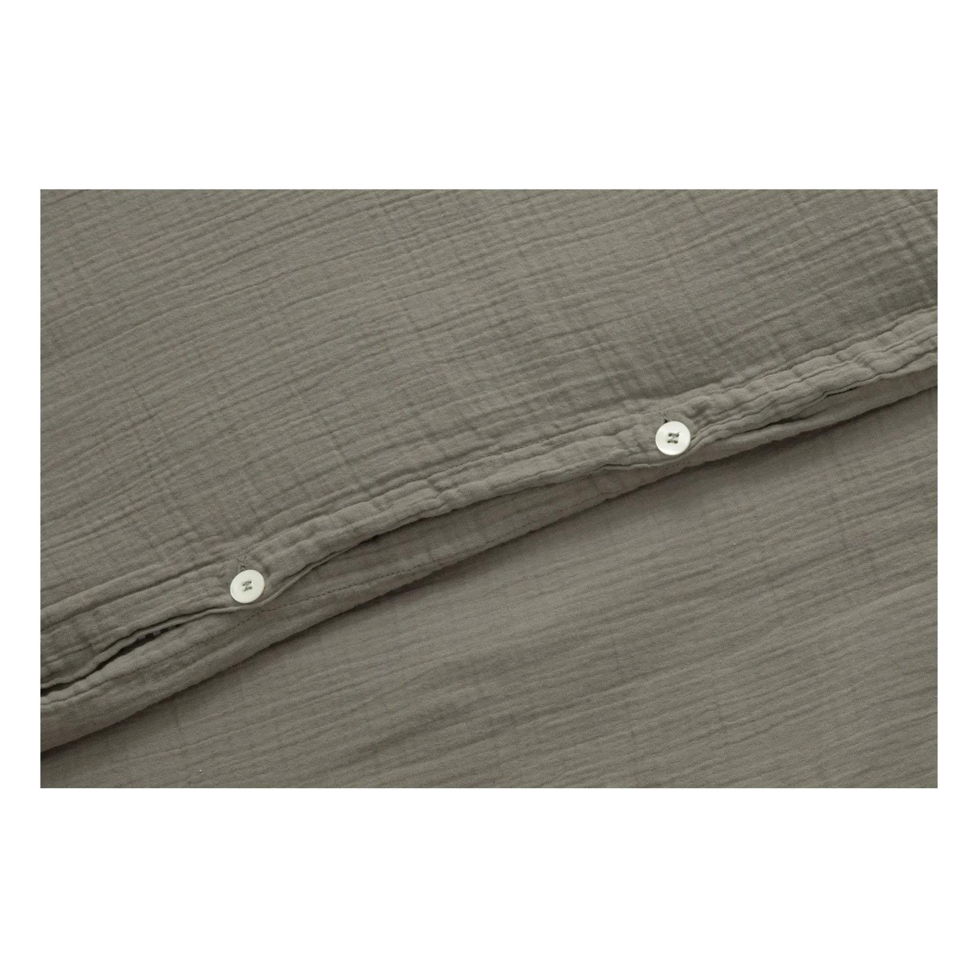 garbo&friends - Geranium Cotton Muslin Duvet Cover | Khaki
