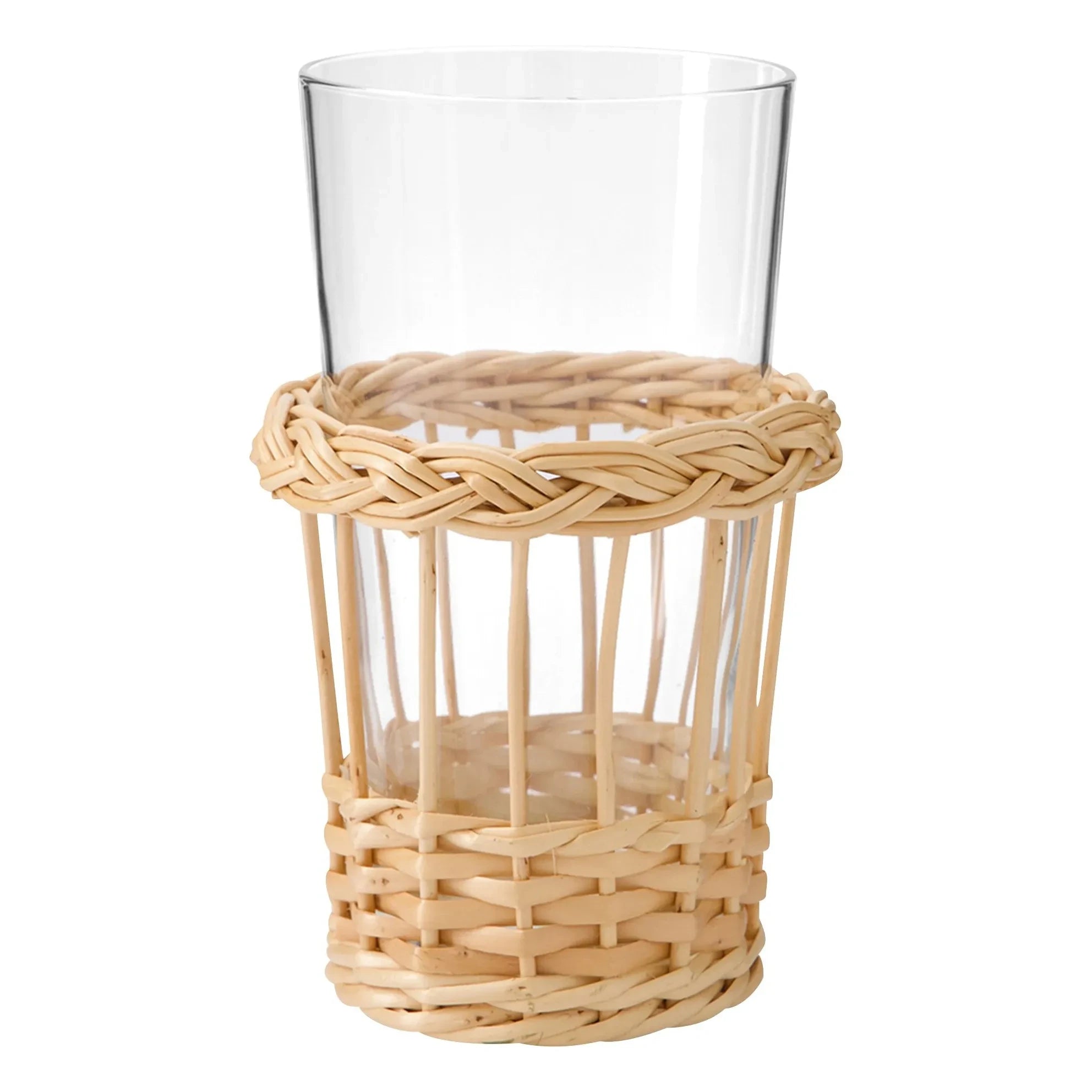 House of Capricorn - Vitória Tall Glass and Wicker Pitcher