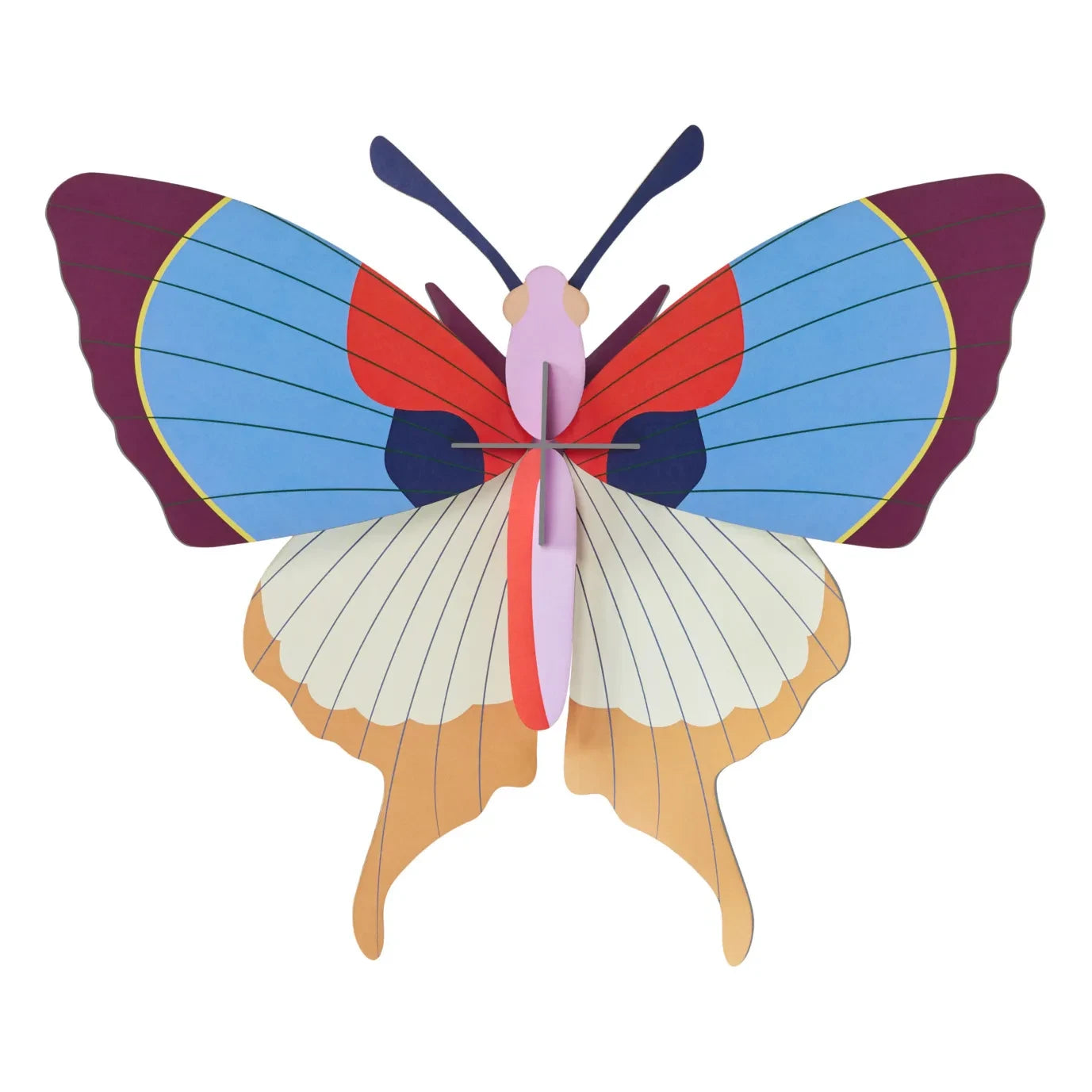 Studio Roof - Fringed Butterfly Wall Hanging | Plum