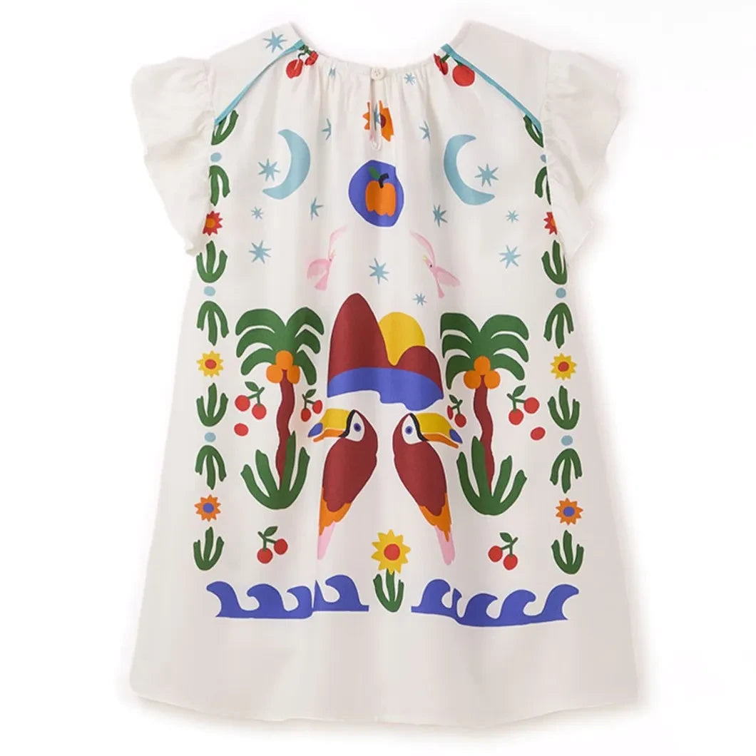 Fabula - Toucan Dress | White