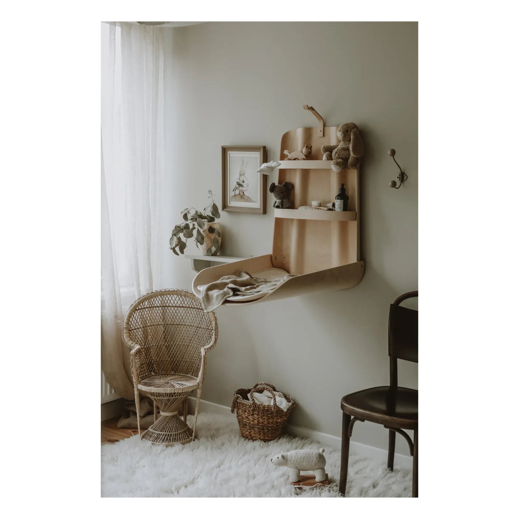 By BO design - Wall-mounted Changing Table - Natural