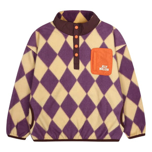 Jelly Mallow - Diamond-Patterned Sweatshirt | Yellow