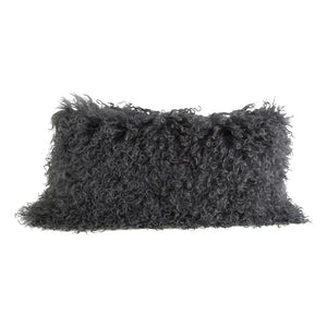 Maison de Vacances - Cardon Tibet Goat Leather Pillow | Charcoal