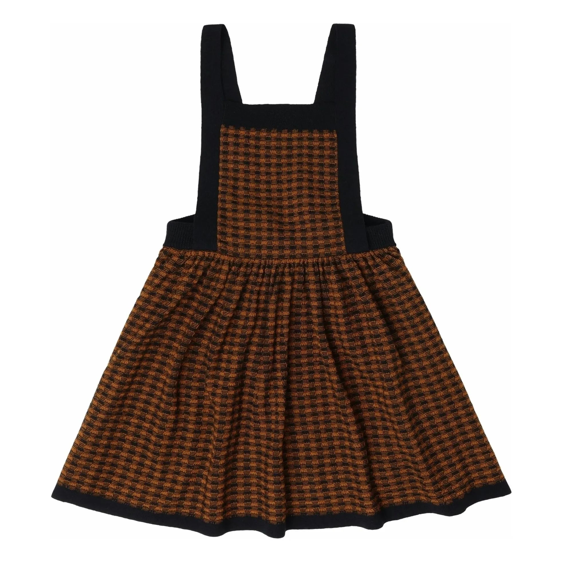 FUB - Merino Wool Checked Dress | Navy