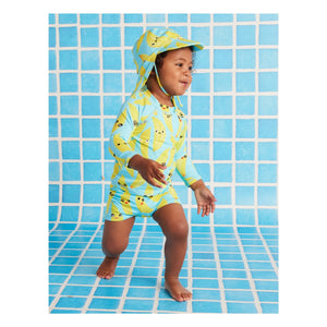 Halcyon Nights - Long Sleeve Anti-UV Bath T-Shirt Banana Recycled Fibers | Turquoise