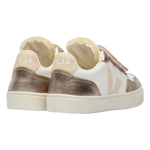 Veja - V-90 Leather Scratch-Resistant Sneakers | Bronze