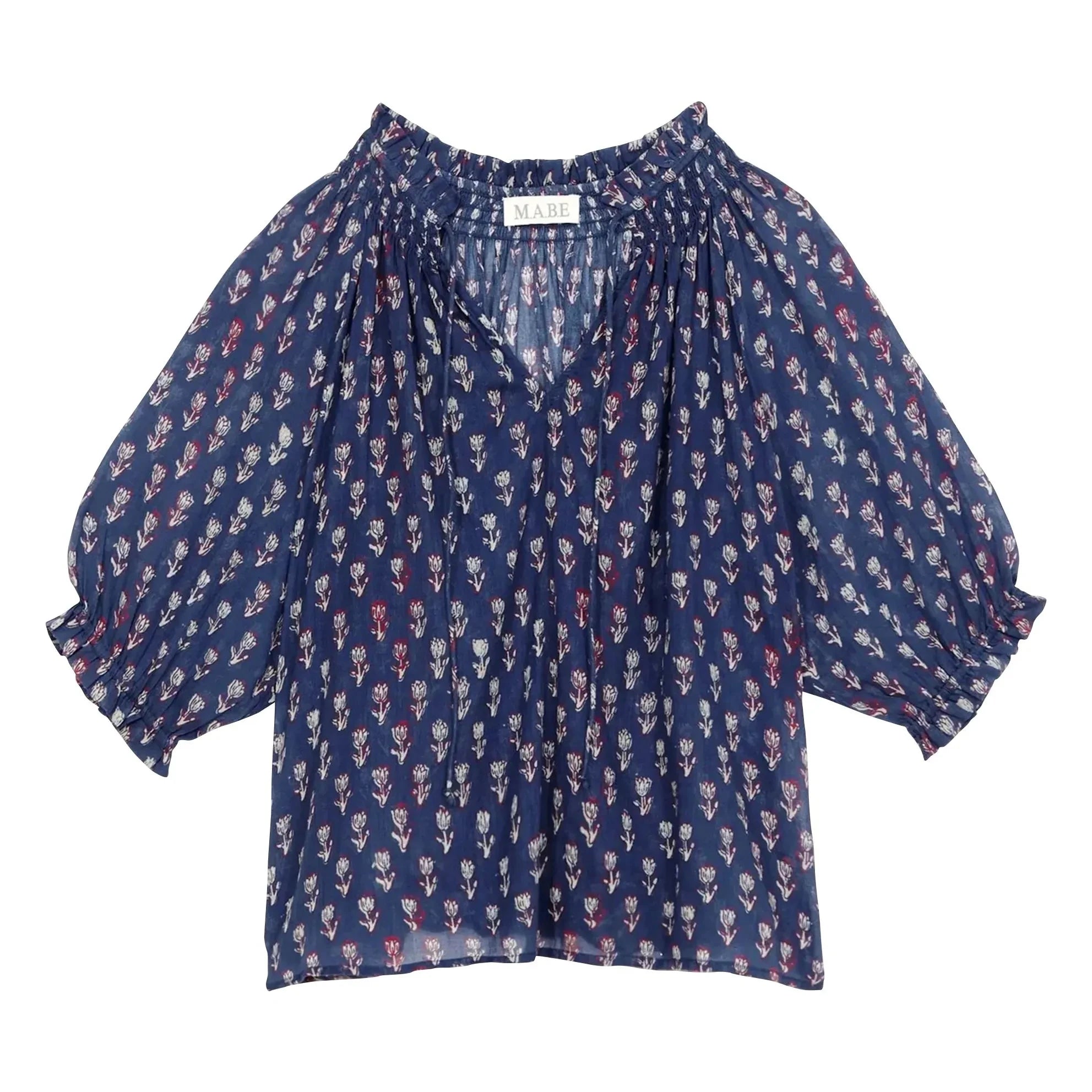 M.A.B.E. - Bee Cotton Blouse | Indigo