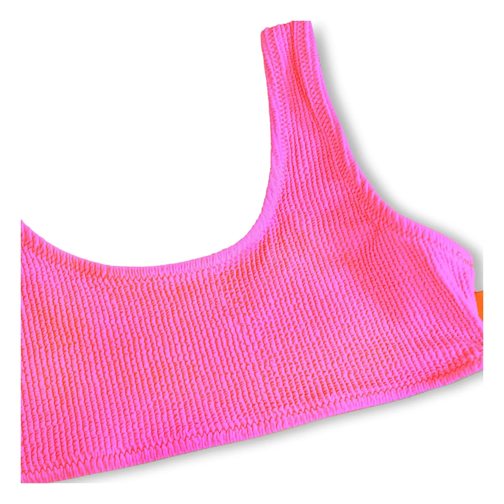 Molo - Ribbed Swimsuit Nola Crepe Recycled Fiber | Fuchsia