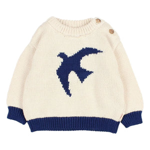Búho - Oiseau Organic Cotton Sweater | Ecru