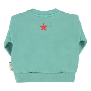 Piupiuchick - Peace organik pamuk sweatshirt | Turkuaz