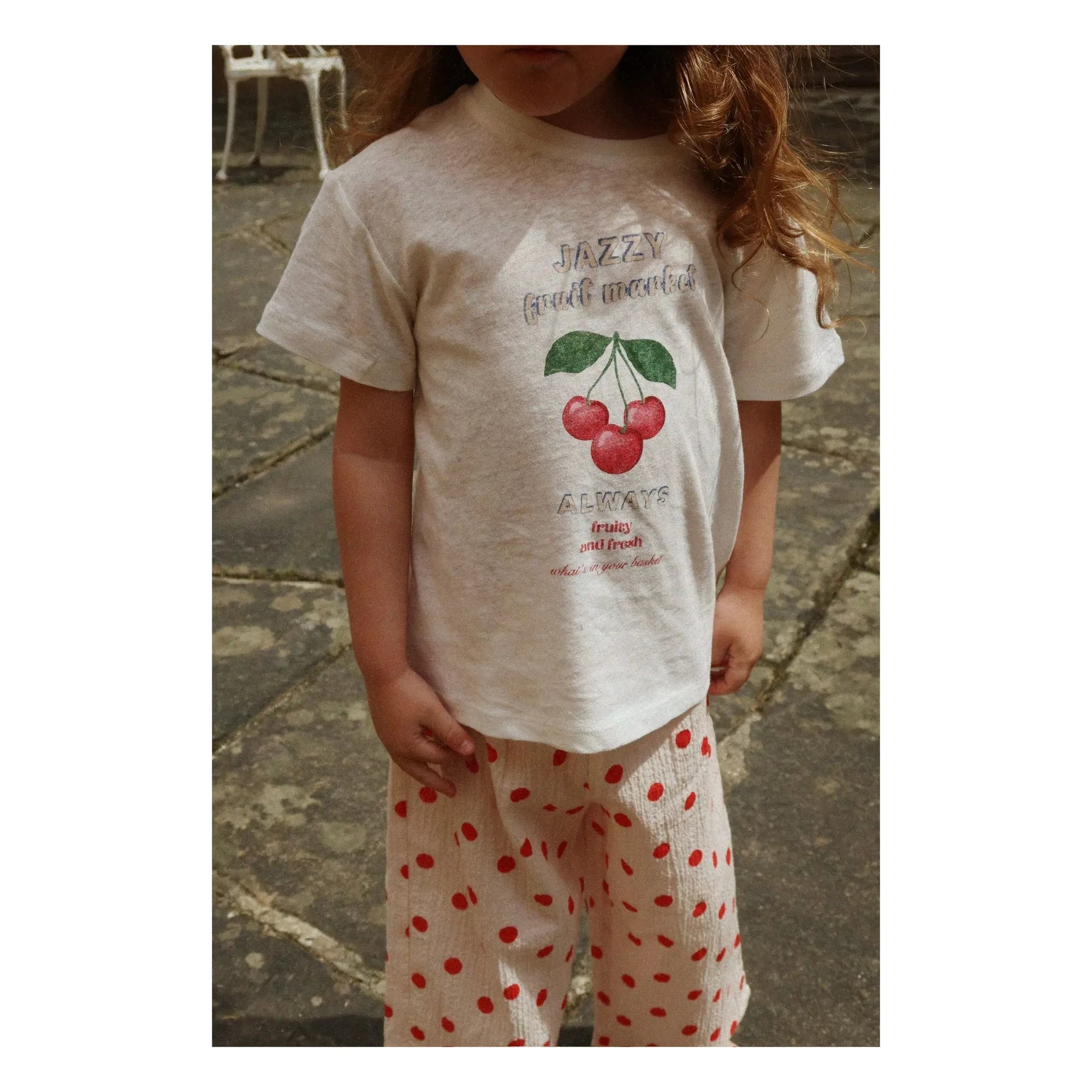 Konges Sløjd - Era Cerises T-Shirt Linen and Organic Cotton | White