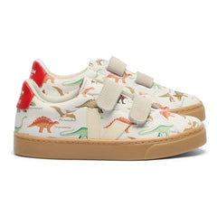 Veja - Veja x Museum Small Esplar Dinosaurs Leather Striped Sneakers | White
