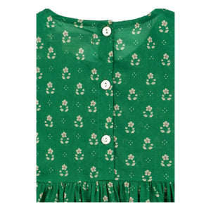 Konges Sløjd - Organic Cotton Gathered Dress | Green
