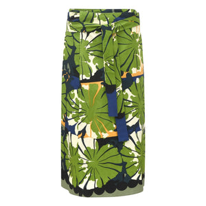 Mapoésie - Zoé Poppy Cotton Poplin Skirt | Dark Green