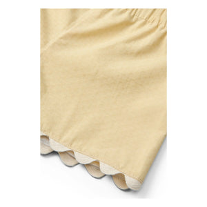 Copenhagen Colors - Organic Cotton, Wavy-Edge Top and Shorts Set | Pale Yellow