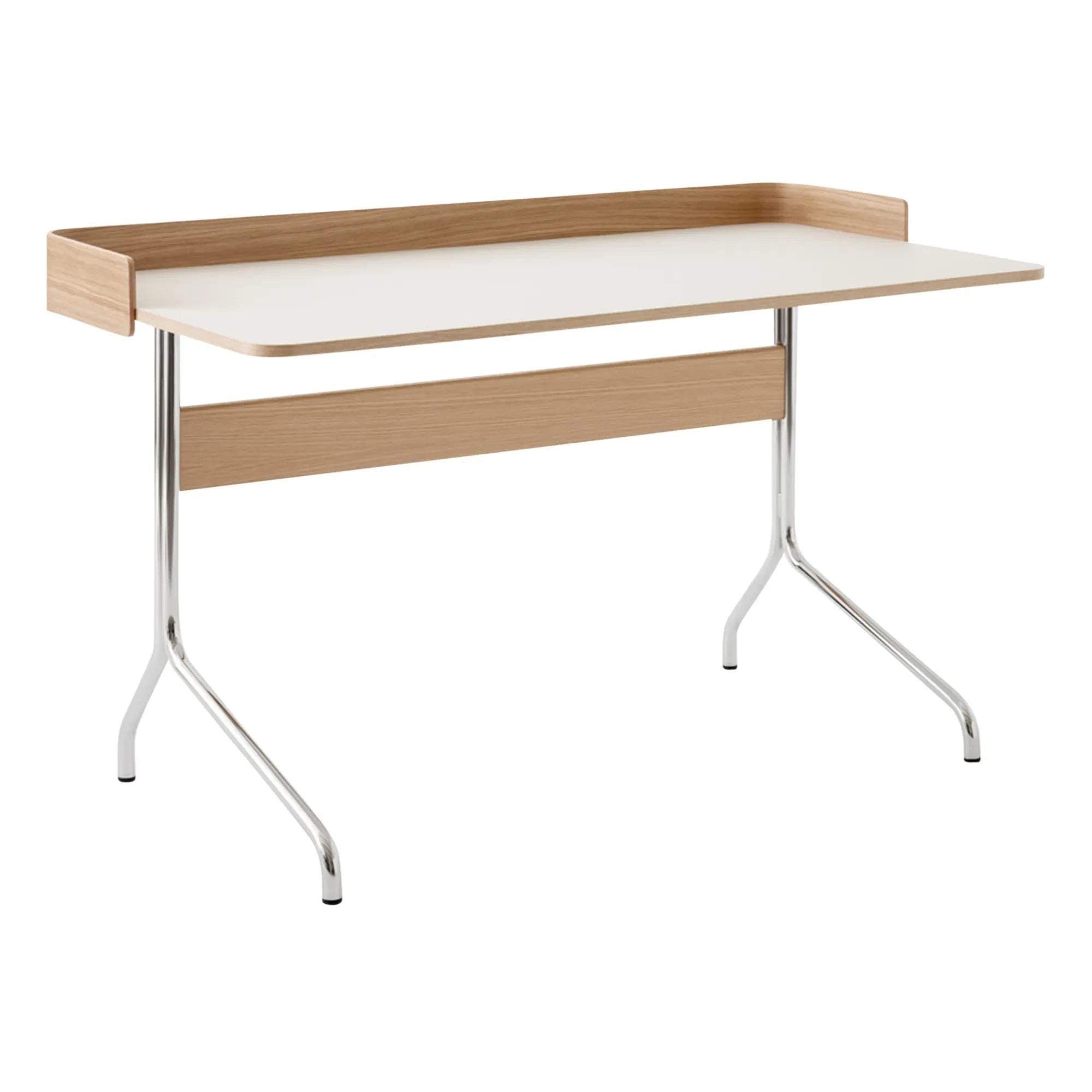 & Tradition - Pavilion AV17 Table, Chrome Base | Oak