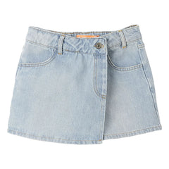 Fabula - Light Blue Denim Short Skirt