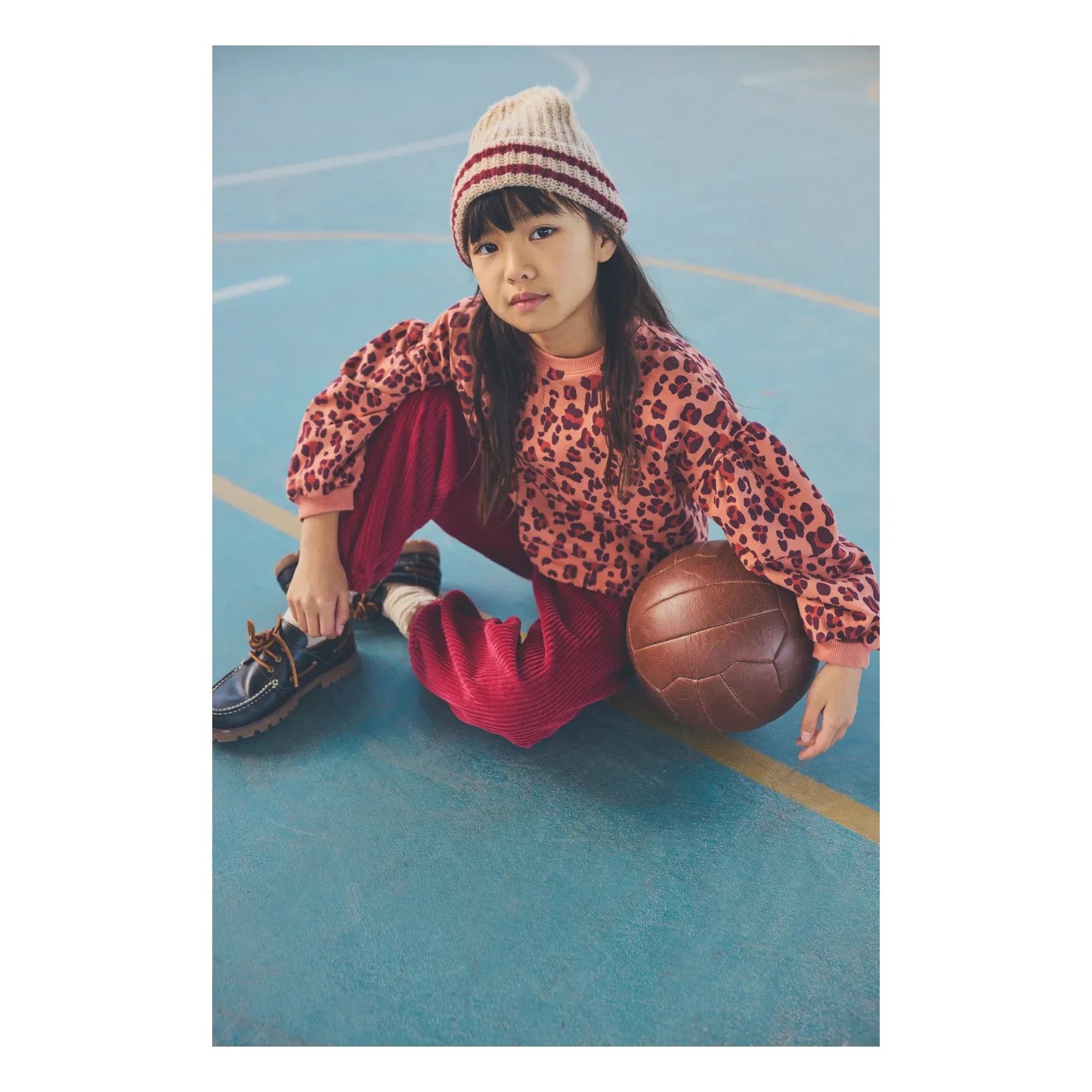 Cozmo - Elia Leopard Organic Cotton Sweatshirt | Coral