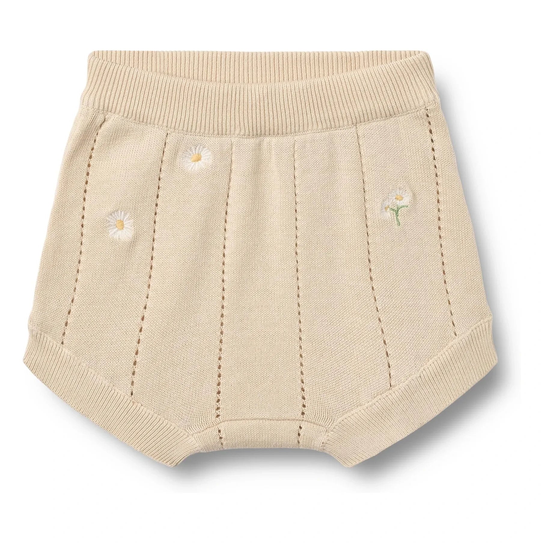 Wheat - Dua Flowers Organic Cotton Knit Shorts | Ecru