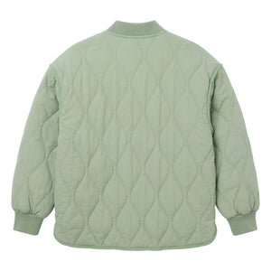 Hundred Pieces - Crumpled Quilted Bomber Jacket | Sage