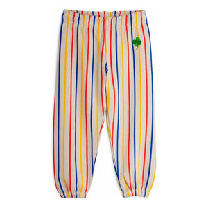 Mini Rodini - Clover Striped Organic Cotton Sweatpants | Ecru