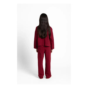 Smallable Kid - Peony Organic Cotton T-shirt | Cherry Red