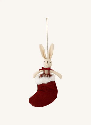 Bloomingville Mini - Red Rabbit Christmas Ornament