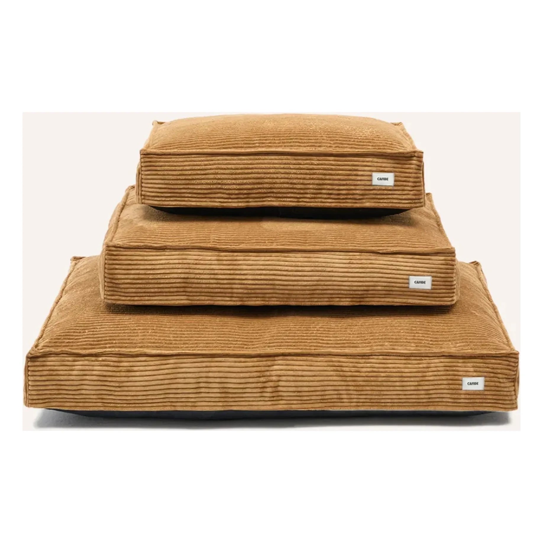 Cafide - Cuadra velvet dog bed | Mustard