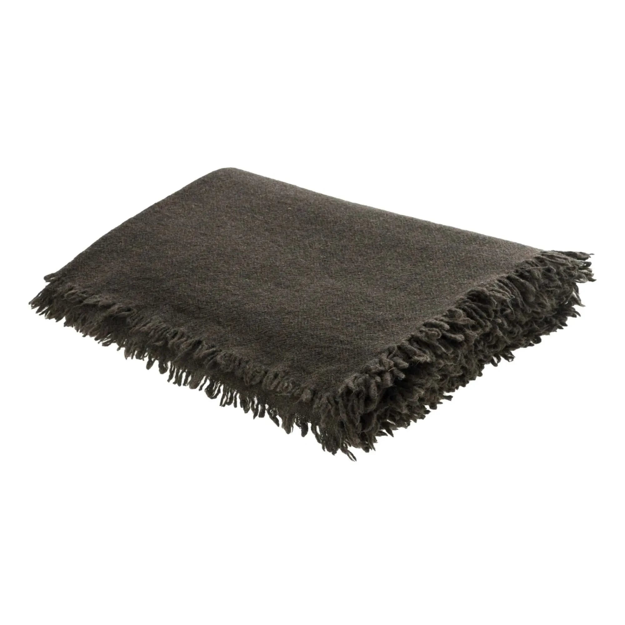 Maison de Vacances - Vice Versa Fringed Blanket | Chocolate