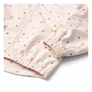 Molo - Waiton Cœurs Recycled Fiber Raincoat | Pale Pink