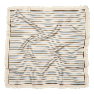 Becksöndergaard - Scallopia Striped Silk Scarf | Cream