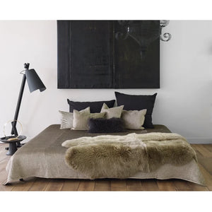 Maison de Vacances - Cardon Tibet Goat Leather Pillow | Charcoal