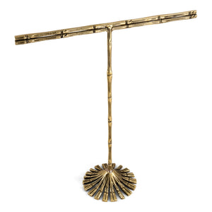 Doing Goods - Frida Bamboo Recycled Brass Jewelry Holder | Gold Brown
