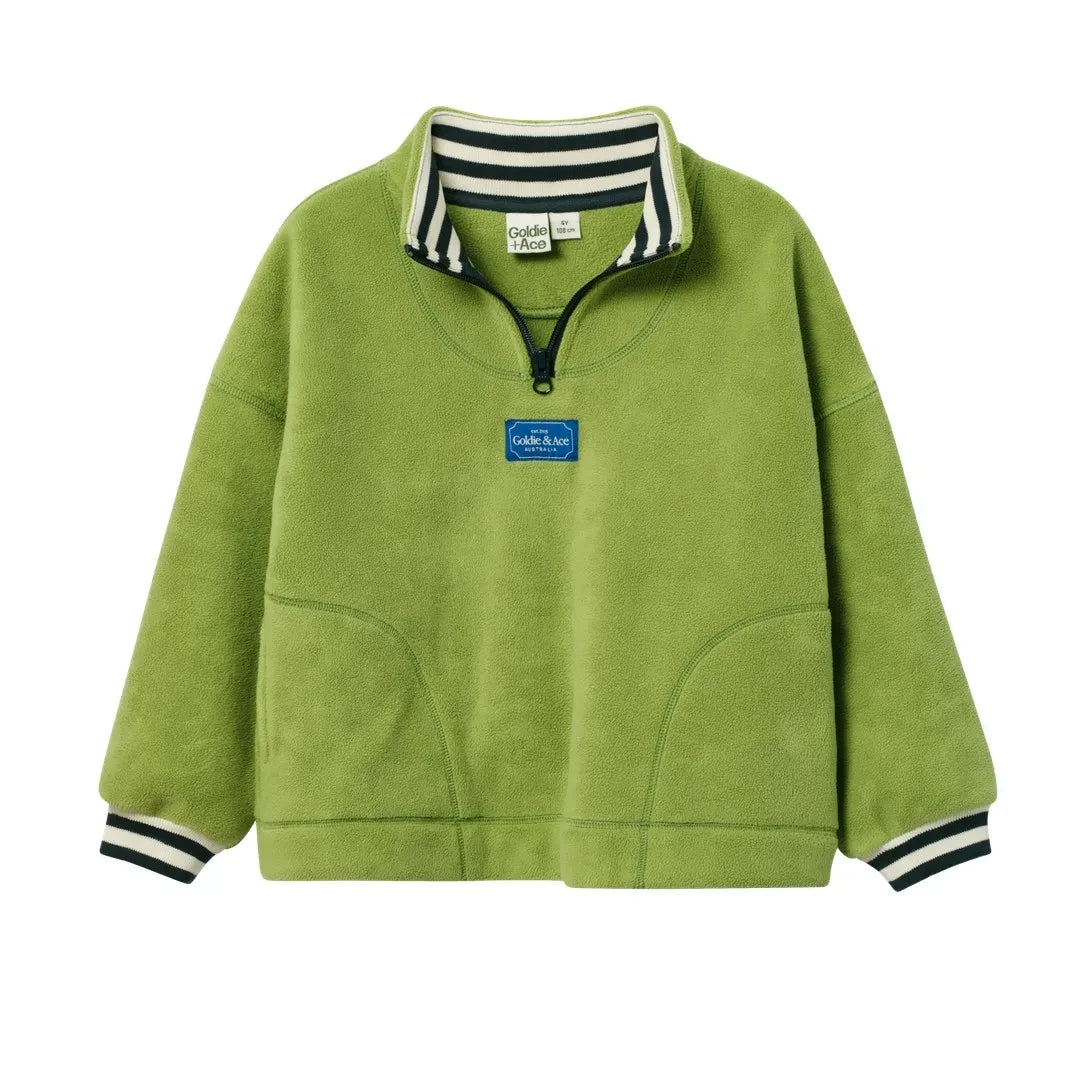 Goldie + Ace - Polar Fermuarlı Sweatshirt | Orman Yeşili