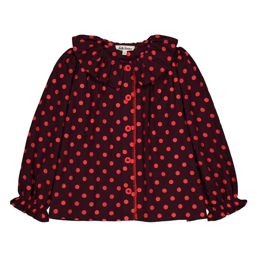 Hello Simone - Blue Polka Dot Blouse | Plum