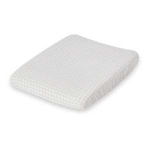garbo&friends - Gingham Sky Changing Mat Cover | Light Blue