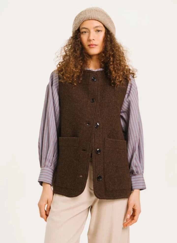 Sacrécoeur - Antonia Wool Cardigan | Brown