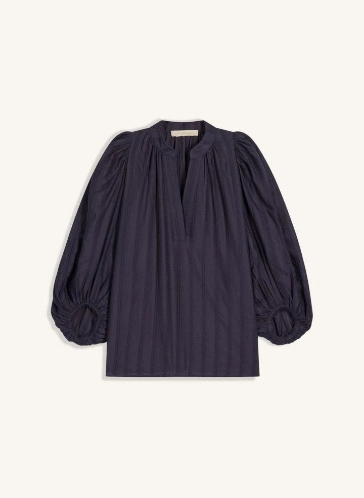 Vanessa Bruno - Bell Cotton Blouse | Navy
