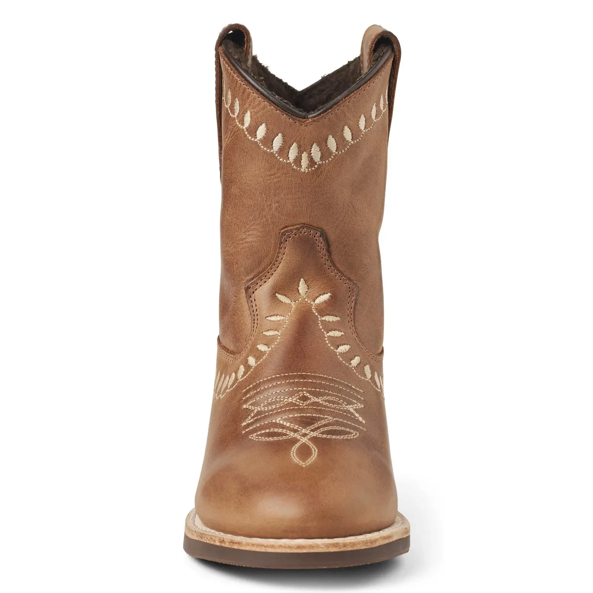 Copenhagen Colors - Low Ankle Boots with Bow | Cognac