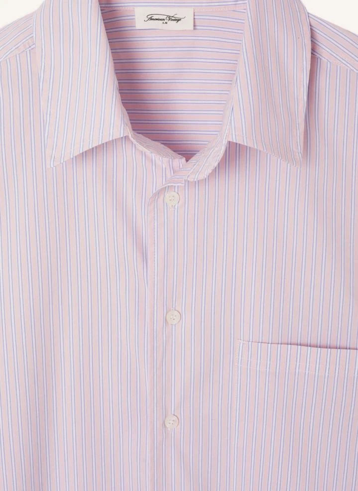 American Vintage - Soa Striped Shirt | Marled pink
