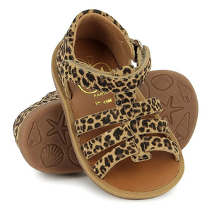 Pom d'Api - Poppy Askılı Leopar Sandaletler | Kahverengi