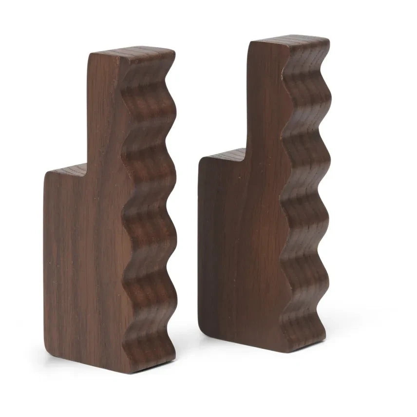 Ferm Living - Unda Hanging Hooks - Set of 2 | Brown
