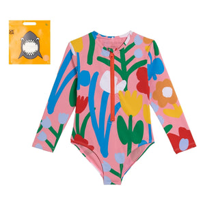 Stella McCartney Kids - Floral Pattern Swimsuit | Pink