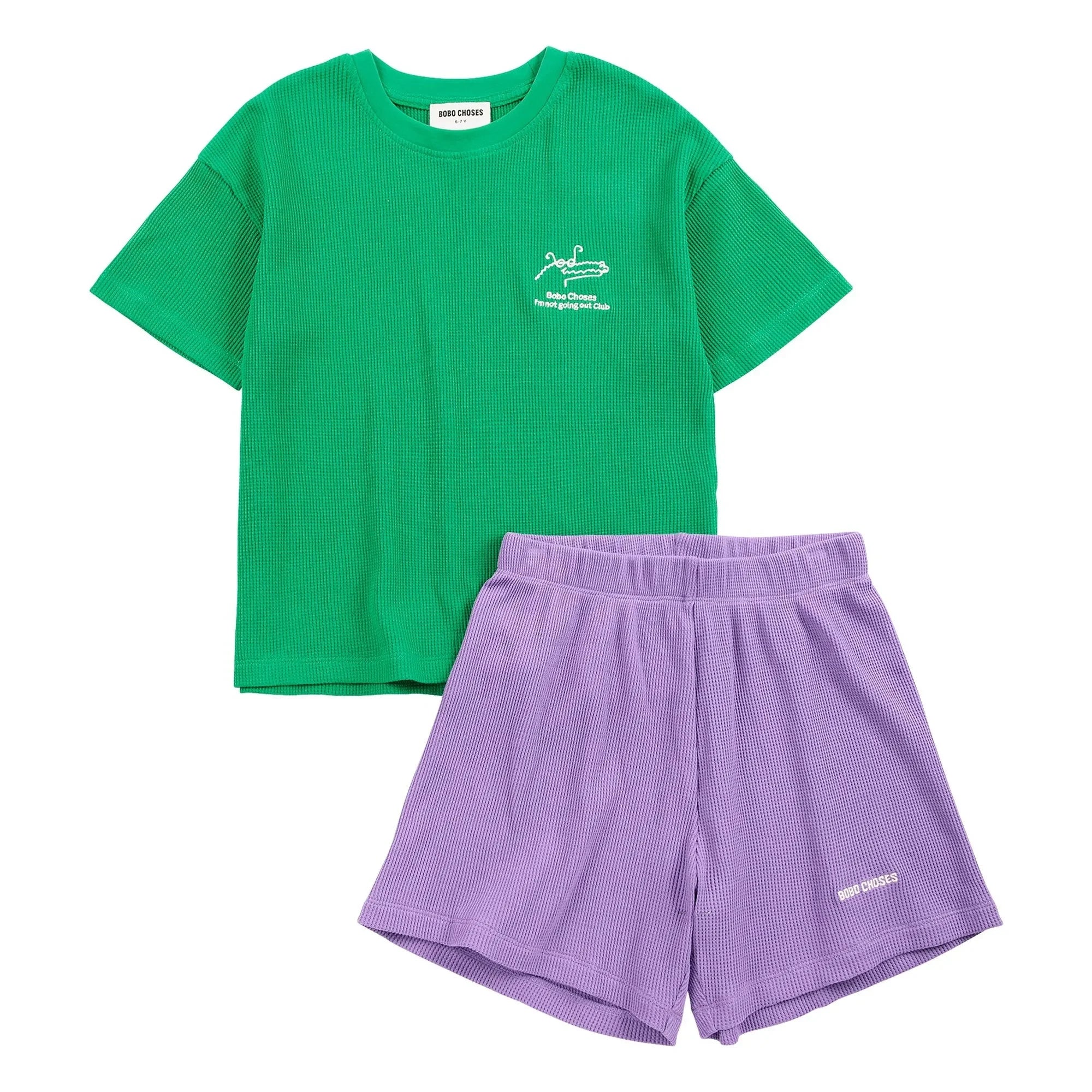 Bobo Choses - Organic Cotton Crocodile T-Shirt and Shorts Set | Green